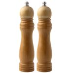Bambu Gövdeli Komple Ahşap Tuz Karabiber Değirmeni Baharat Öğütücüsü Orta Boy 21 Cm 2 Adet