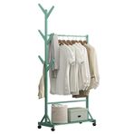 Bambu Haddeleme Elbise Rafı TreeShaped Konfeksiyon Standı Askıları ve Rafları ile Şık GardıropGiriş ve Oturma Odası için Dayanıklı ve Yer Tasarruflu Tasarım