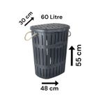 Bambu Halatlı Kirli Çamaşır Sepeti 60 Litre
