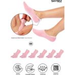 Bambu Kadın Babet Pembe Çorap Dikişsiz Görünmez Kaydırmaz Topuk Silikonlu Premium 6'lı Paket - 36 - 40