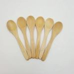 Bambu Kahve & Mama Kaşığı 17 cm 6 Adet 1 Paket 6'lı - Ahşap