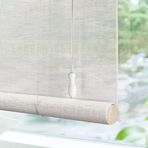 Bambu Kapı Perdesi - Güneşlik Isı Yalıtımı Roma Perdeleri, Gizlilik Bölme Dekorasyonu, Kaldırıcılı Panjur, Dış Mekan Bambu Jaluzi, Beyaz, Özelleştirilebilir (100x180 cm/39x71in)