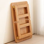 Bambu katlanır sehpa, alçak Japon Tatami masası, taşınabilir cumba pencere masası, oturma odası için çay masası, montaj gerektirmez (Renk: Ahşap, Boyut: 60 x 40 x 30 c
