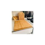Bambu Kenarlı Kesme Tahtası 53*46CM Tezgah Üstü Aksesuar,hamur Açma Tahtası Mega Boy - Kahverengi