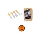 Bambu Kesme Tahtası+Ahşap Saplı Peynir Bıçağı Seti