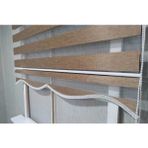 Bambu Koyu Ahşap R-16 Zebra Perde Etek Dilimli Hediye (Alüminyum Kasa) - Acı Kahve - 170 x 200