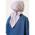 Bambu Kraş Eşarp (Tesettür Giyim, %100 Pamuk, Hafif, Rahat, Şık, Yüksek Kalite, Uygun Fiyat, Hijab, Shawl, Scarf, Lux, Original) - Açık Lila