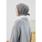 Bambu Kraş Eşarp (Tesettür Giyim, %100 Pamuk, Hafif, Rahat, Şık, Yüksek Kalite, Uygun Fiyat, Hijab, Shawl, Scarf, Lux, Original) - Gri