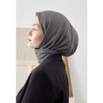 Bambu Kraş Eşarp (Tesettür Giyim, %100 Pamuk, Hafif, Rahat, Şık, Yüksek Kalite, Uygun Fiyat, Hijab, Shawl, Scarf, Lux, Original) - Koyu Gri