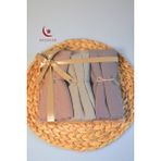 Bambu Kraş Şal – 75X210 cm | Nefes Alabilir, Terletmez, Tok Duruşlu Mevsimlik Kumaş (3'lü Kutu) - Gri - 75 x 210 cm