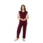 “Bambu Kumaş Büyük Beden Kadın Dantelli Kısa Kollu Pijama Takımı – Yumuşak, Nefes Alabilir, Şık ve Rahat, M-5XL” Bordo M