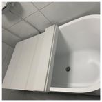 Bambu Küvet Tepsisi Katlanır Kapaklı Toz Koruma ve Yalıtım için Özelleştirilebilir Çok Fonksiyonlu Tasarım Çoğu Standart Boy Küvete Uyar (80 x 105 x 1,2 cm)
