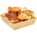 Bambu Lüx Kare Büyük Ekmeklik-Meyvelik 25CM, Bambu Ekmeklik Kare Büyük Boy 25CM