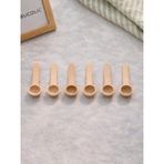 Bambu Mini Baharat Kaşığı Seti, Doğal Ahşap, 6 Adet, Kahve ve Şeker için Küçük Ölçü Kaşığı, Mutfak Servis Kaşıkları