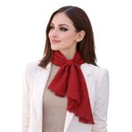 Bambu Pamuk Şal Doğal Dokulu Ütü Gerektirmeyen Eşarp 90 cm x 190 cm (Kırmızı)
