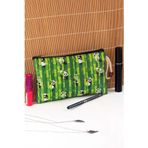 Bambu Panda Desenli Kalemlik Fermuarlı Makyaj Çantası Orta Boy 12cm X 20cm
