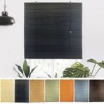 Bambu Roma Tonları Pencereler için Özel Boyut (140 cm x 240 cm) Doğal Ahşap Pencere Panjurları %95 Karartma ve Gizlilik ile Retro Stil Stor Perde İç Mekan Dekoratif Panjur