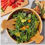 Bambu Salata Servis Seti, Salata Kaşığı, Salata Elleri