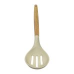 Bambu Saplı Silikon Delikli Kaşık 32 cm SMG005 - Krem