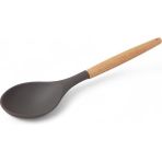 Bambu Saplı Silikon Servis Kaşığı, Bambu Uzun Silikon Servi Kaşığı 27CM 3 Renk Seçenekli (