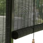 Bambu Stor Perde İç Mekan Pencere Panjurları Siyah Bambu Perdeler 50 140 cm Pencereler için Dış Mekan Güneşlik Pencere İşlem Paketi Perde G × Y 100 x 120 cm/39,5 x 47 inç