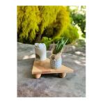 Bambu Top Ayaklı Üçgen Stant, Sunum Tahtası (18X34)