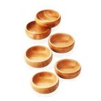 Bambu Yuvarlak 6 lı Lüks Çerezlik 9,5 x 3 cm