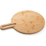 Bambu Yuvarlak Askılı Kesme Tahtası 28X28 Cm, Şık ve Kullanışlı Mutfak Gereci - Seçenek 1 - Ahşap - Bej