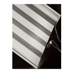 Bambu Zebra Stor Perde Eteği Düz(Aküminyum Kasa Metal Ayak 1237, Beyaz, 120 x 260