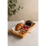 Bambuland Bambu Kare Tepsi - 24X24 cm Doğal Ahşap Ekmeklik ve Sunumluk - 24 x 24 cm
