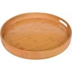 Bambum B2565 Carne Yuvarlak Bambu Tepsi Servis Tepsisi 35Cm