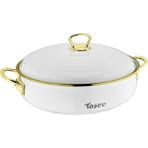 Bambum Basık Tencere Beyaz 26 cm