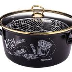 Bambum Darky Kızartma Tenceresi Siyah Tasty 22CM