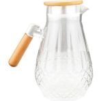 Bambum Glacy - Bambu Kapaklı Cam Sürahi - Şeffaf - --