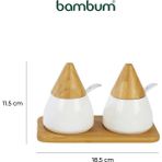 Bambum Home Bambum Zenith 2'lü Baharat Seti Kaşıklı - Ahşap