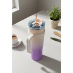 Bambum Horizon - Pipetli Termos Bardak Pembe 1000Ml