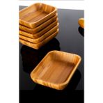 Bambum Lateria Bambu Çerezlik - Kahvaltılık Büyük 16 Cm. 6 Lı - Kahverengi