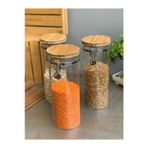 Bambum Mada Kelepçeli Vakumlu 1700 ml 6'lı 26 cm Boroslikat Cam Set