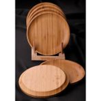 Bambum Penne Yuvarlak Servis Tabağı 25 cm 6'lı Set Doğal Malzemeden Estetik Tasarım