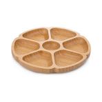 Bambum Pincho Mini Bölmeli Bambu Çerezlik 19 cm Dönen Tasarım ile Şık Sunumlar İçin