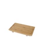 Bambum Riba Kahverengi 29x16x3 cm Servis Tabağı