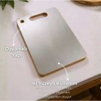 Bambum Stan Çift Taraflı Kesme Tahtası Büyük 24X34 Cm B6714