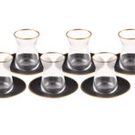 Bambum Stella 12 Parça Oval Bambu Altlıklı Çay Seti