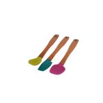 Bambum Zolly 3'lü Beyaz Ahşap Spatula Seti