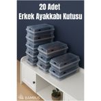 Bambus 20'Li Şeffaf Erkek Ayakkabı Kutusu