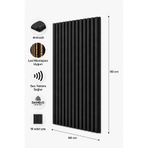 Bambus Dekoratif Çıtalı MDF Akustik Duvar Paneli Akustik Ahşap Duvar Kaplama Paneli 60x90 cm Antrasit