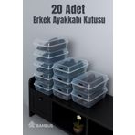Bambus Home 20'li Şeffaf Erkek Ayakkabı Kutusu