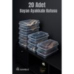 Bambus Home 20'li Şeffaf Şeffaf Kadın/bayan Ayakkabı Kutusu
