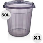 Bambus Home Premium Kilitli Erzak /un/ Bakliyat Saklama Kovası 50 Lt Ekstra Büyük Boy
