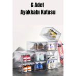 Bambus Home Şeffaf 6lı Çok Amaçlı Ayakkabı ve Düzenleme Kutusu – Modüler Saklama Düzenleme Kutusu Demonte - ŞEFFAF6